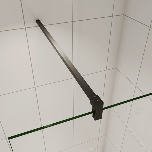 Duschwand Stabilisator Schwarz 6-10mm Haltestange Dushce Stabilisationsstange 90cm