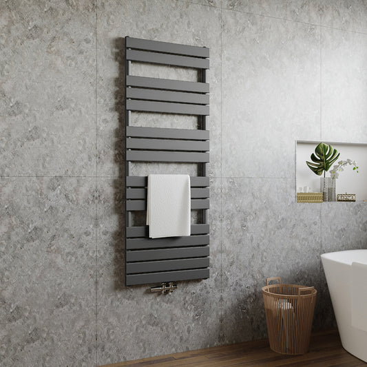 1600x600mm Heizkörper Vertikal Einlagig Handtuchwärmer Handtuchtrockner Seitenanschluss und Mittelanschluss
