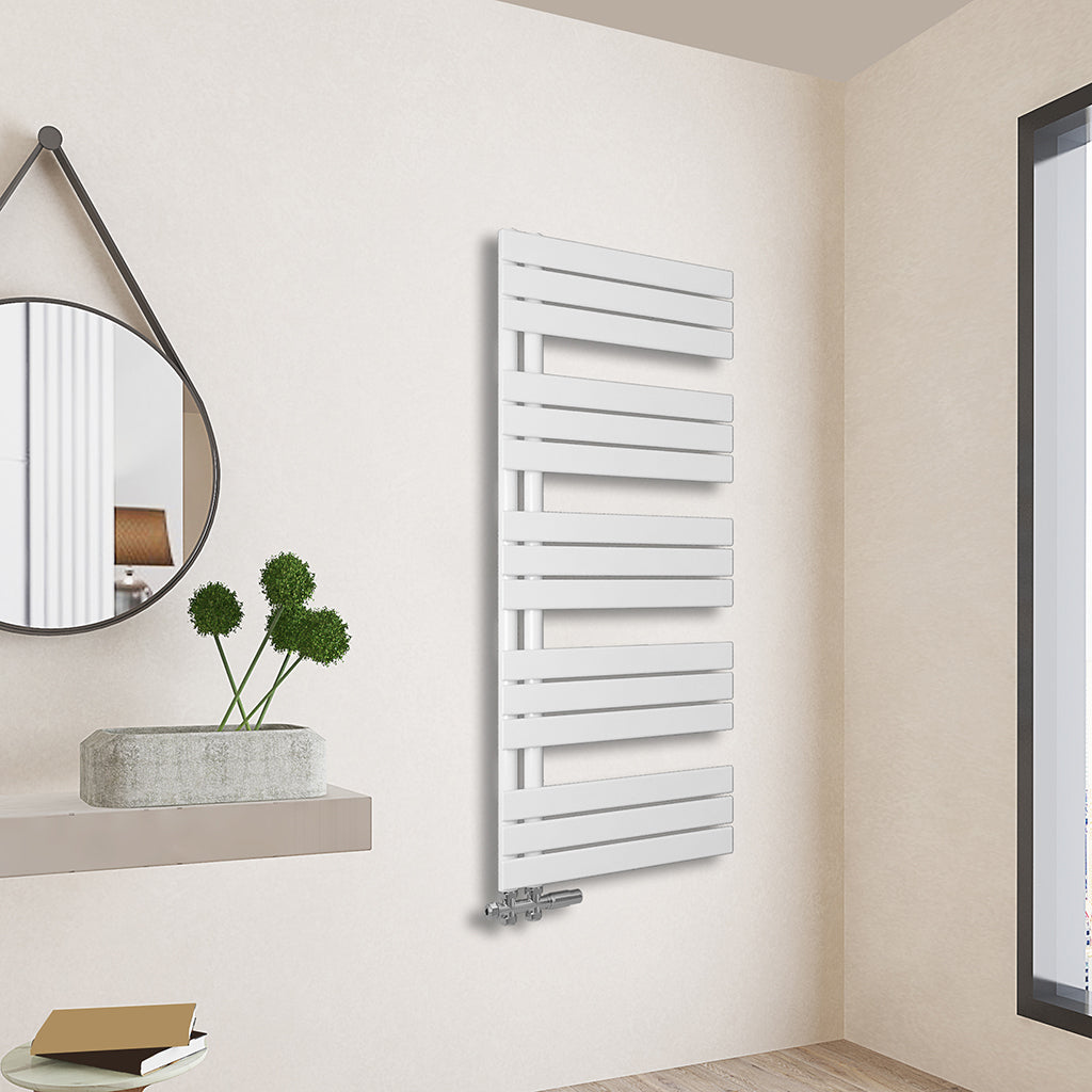 Badheizkörper Design Heizkörper Handtuchhalter Handtuchwärmer Handtuchtrokner Weiß 60x132 cm