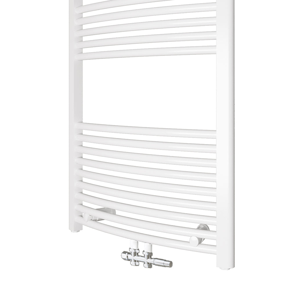 Heizkörper Design Badheizkörper Handtuchtrokner Handtuchwärmer Weiß Gebogen 50x160 cm