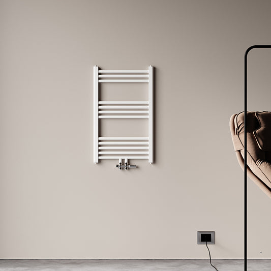 80x50mm BadHeizkörper Handtuchhalter Handtuchtrockner Gerade Weiß