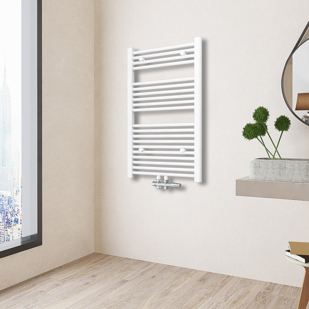 Heizkörper Badheizkörper Handtuchwärmer Handtuchtrockner Mittelanschluss Weiß 50x100 cm