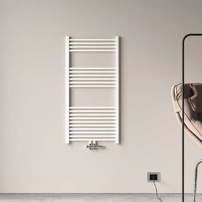1200x600mm BadHeizkörper Handtuchhalter Handtuchtrockner Gerade Weiß Mittelanschluss 705W
