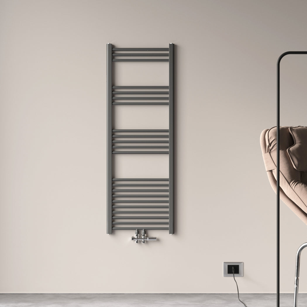 1400x500mm BadHeizkörper Handtuchhalter Handtuchtrockner Gerade Anthrazit Mittelanschluss 645W