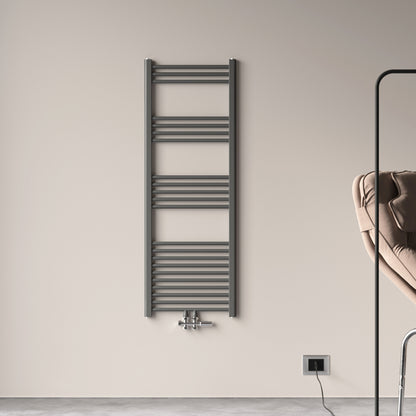1400x500mm BadHeizkörper Handtuchhalter Handtuchtrockner Gerade Anthrazit Mittelanschluss 645W
