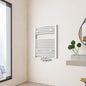 Heizkörper Design Badheizkörper Handtuchtrokner Handtuchwärmer Weiß Gebogen 60x80 cm