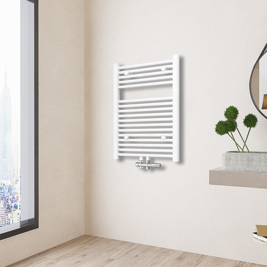 Badheizkörper Design Heizkörper Handtuchhalter Handtuchwärmer Handtuchtrokner Weiß 50x80 cm