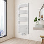 Heizkörper Design Badheizkörper Handtuchtrokner Handtuchwärmer Weiß Gebogen 50x160 cm