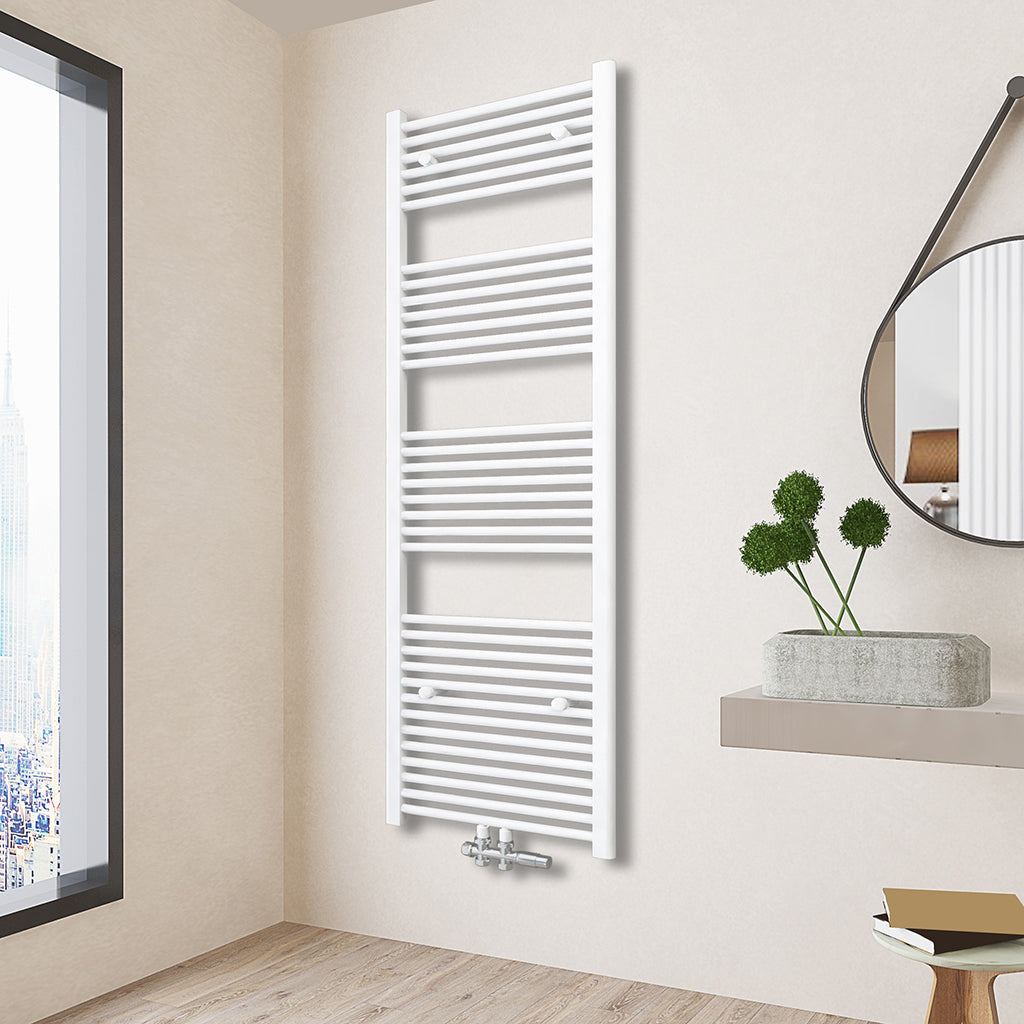 Heizkörper Badheizkörper Handtuchwärmer Handtuchtrockner Mittelanschluss Weiß 40x180 cm