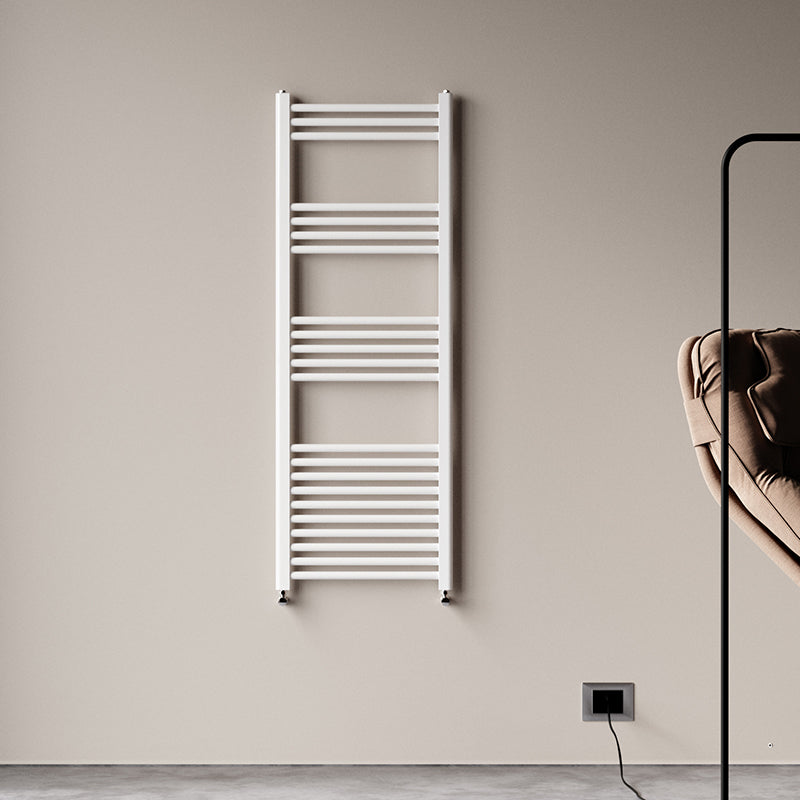 1400x500mm BadHeizkörper Handtuchhalter Handtuchtrockner Gerade Weiß Seitenanschluss