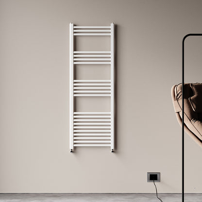 1400x500mm BadHeizkörper Handtuchhalter Handtuchtrockner Gerade Weiß Seitenanschluss