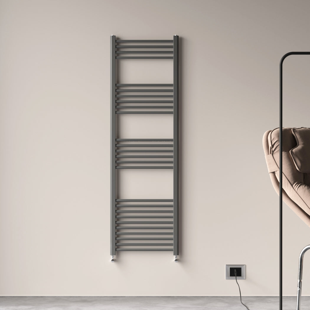 1600x500mm BadHeizkörper Handtuchhalter Handtuchtrockner Gerade Anthrazit Seitenanschluss 816W