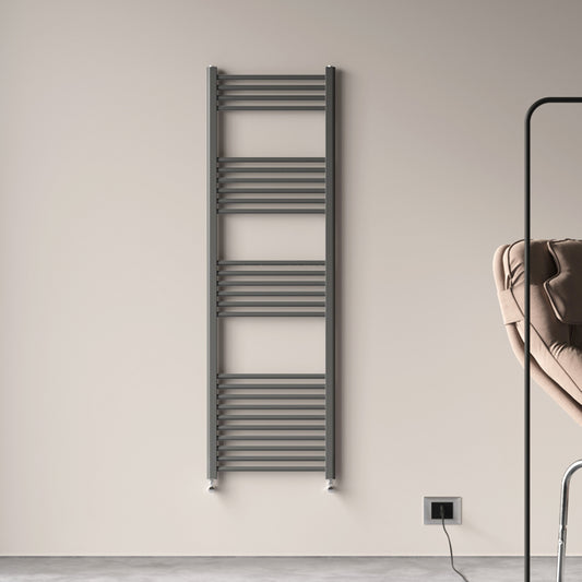 1600x500mm BadHeizkörper Handtuchhalter Handtuchtrockner Gerade Anthrazit Seitenanschluss 816W