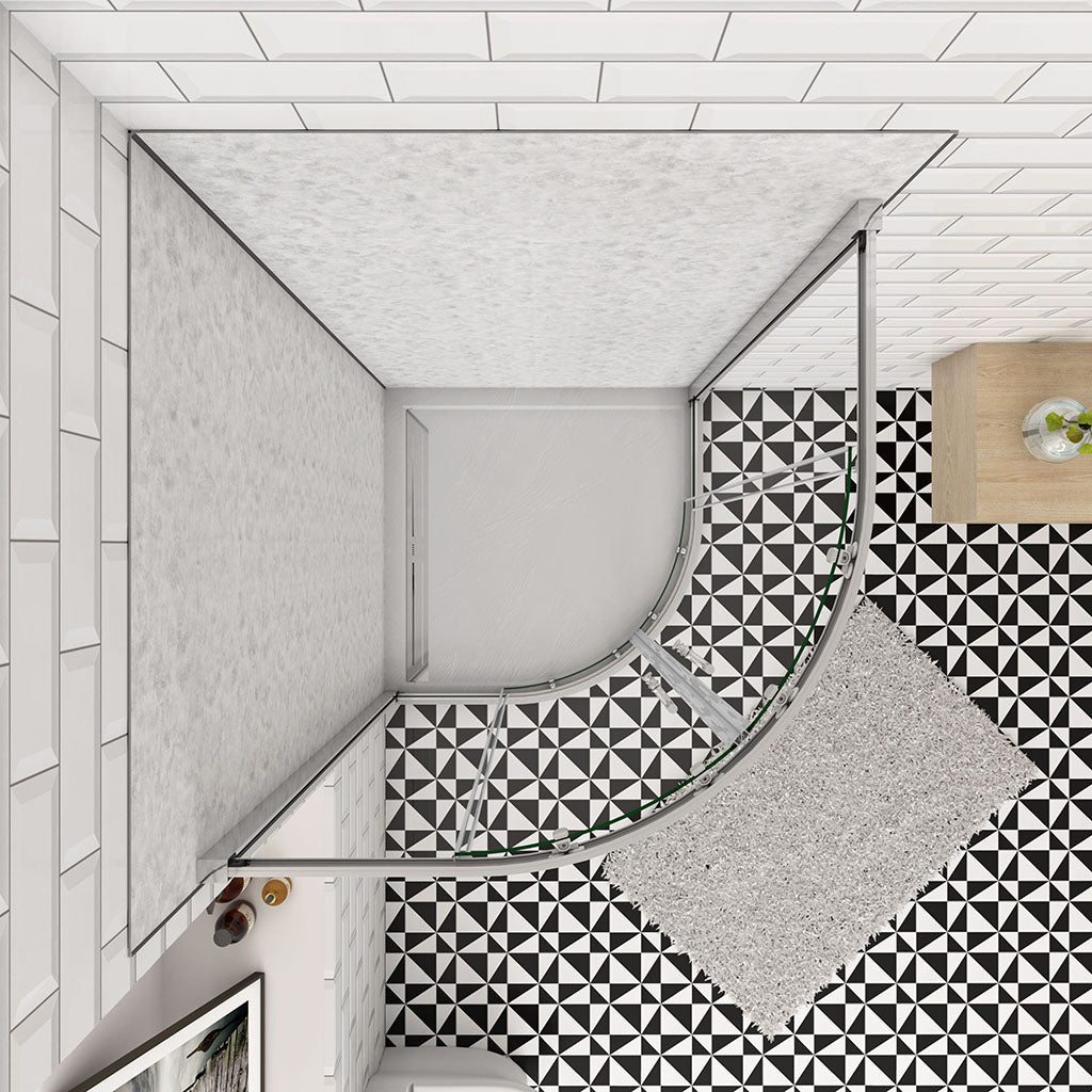 Runddusche Schiebetür 100x100 H185 cm badezimmer ideen