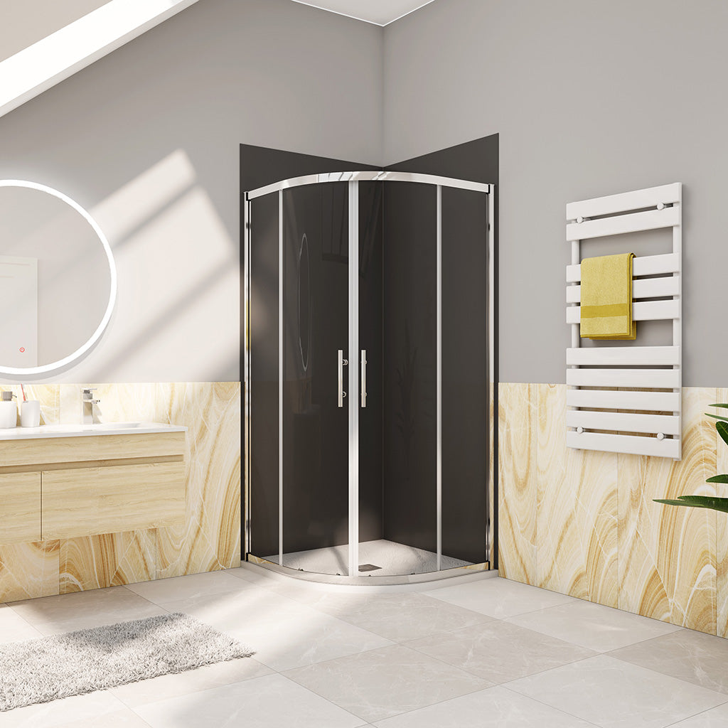 Runddusche Schiebetür Eckeinstieg 800x800xH.1850mm Wandverkleidung badezimmer ideen