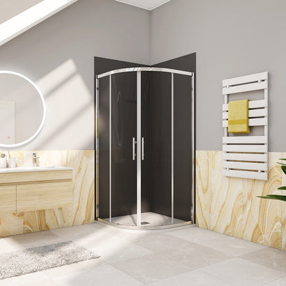 Runddusche Schiebetür Eckeinstieg 800x800xH.1850mm Wandverkleidung badezimmer ideen
