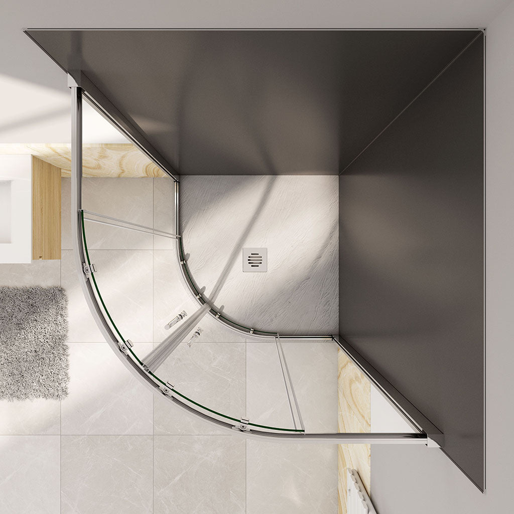 Runddusche Schiebetür Eckeinstieg 80x80xH.185cm Wandverkleidung für badezimmer