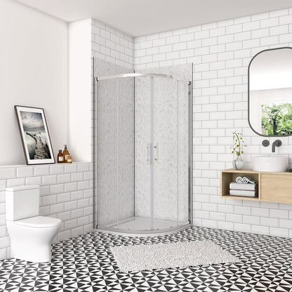 Runddusche Schiebetür Eckeinstieg 80x80xH.185cm für badezimmer