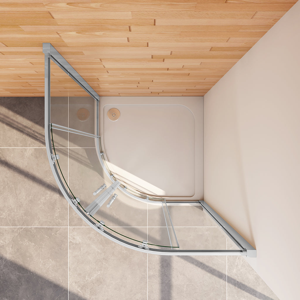 Runddusche Schiebetür Eckeinstieg 90x90xH.185cm Duschtasse für badezimmer