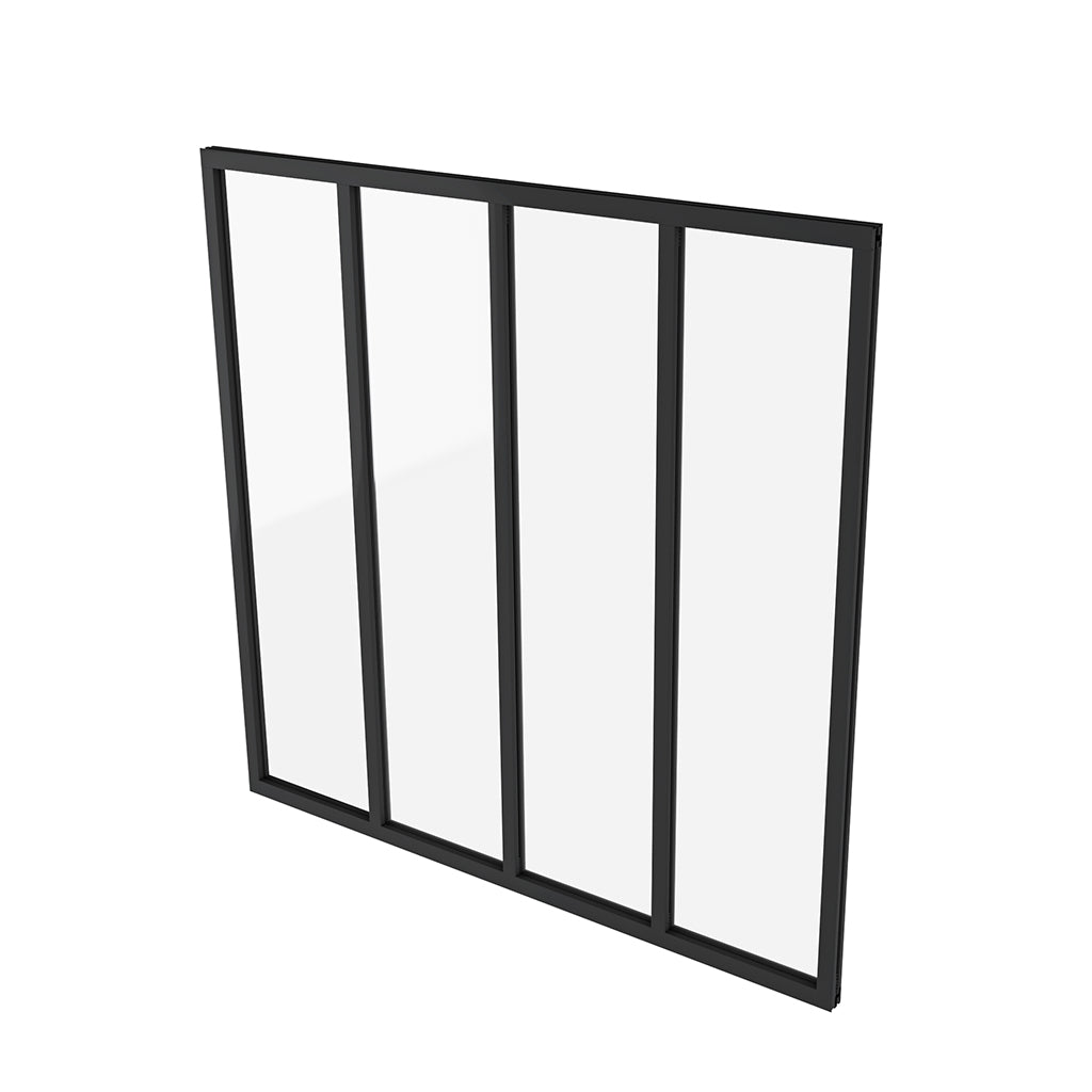 Glastrennwand Fenster Festverglasung Atelier-Glaswand Trennwandfenster 123xH.108cm