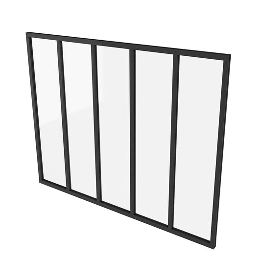 Glastrennwand Fenster Festverglasung Atelier-Glaswand Trennwandfenster 153xH.108cm