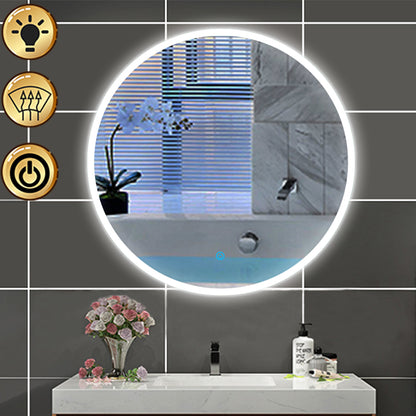 LED Spiegel Rund 80 cm TYPA TOUCH BESCHLAGFREI Wandspiegel