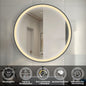Rund LED Badspiegel 60cm Touch/Wandschalter Beschlagfrei 3 Lichtfarbe+Dimmbar Badezimmerspiegel mit Schwarz Rahmen Wandspiegel IP44