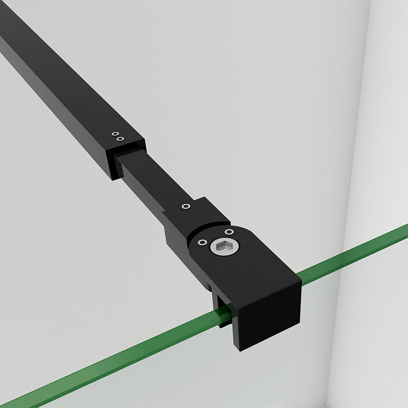 73-120cm Stabilisationsstange Schwarz Dusche Glas-Decke Stabilisator Duschwand Haltestange 6-10mm