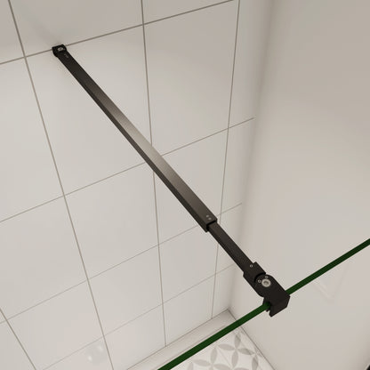 73-120cm Stabilisationsstange Schwarz Dusche Glas-Decke Stabilisator Duschwand Haltestange 6-10mm