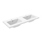 Waschtisch Waschbecken aus Kunststein Einbauwaschbecken 120x46.5x17.5cm Weiß