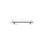 OZEAN Wandhandlauf Edelstahl 80-240 cm | 3mm verstärkte Lasche & 5mm Basis | Silber/Schwarz/Holzoptik