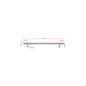 OZEAN Wandhandlauf Edelstahl 80-240 cm | 3mm verstärkte Lasche & 5mm Basis | Silber/Schwarz/Holzoptik