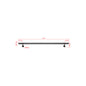 OZEAN Wandhandlauf Edelstahl 80-240 cm | 3mm verstärkte Lasche & 5mm Basis | Silber/Schwarz/Holzoptik