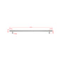 OZEAN Wandhandlauf Edelstahl 80-240 cm | 3mm verstärkte Lasche & 5mm Basis | Silber/Schwarz/Holzoptik