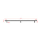 OZEAN Wandhandlauf Edelstahl 80-240 cm | 3mm verstärkte Lasche & 5mm Basis | Silber/Schwarz/Holzoptik