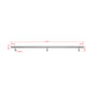 OZEAN Wandhandlauf Edelstahl 80-240 cm | 3mm verstärkte Lasche & 5mm Basis | Silber/Schwarz/Holzoptik