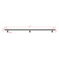 OZEAN Wandhandlauf Edelstahl 80-240 cm | 3mm verstärkte Lasche & 5mm Basis | Silber/Schwarz/Holzoptik