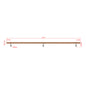 OZEAN Wandhandlauf Edelstahl 80-240 cm | 3mm verstärkte Lasche & 5mm Basis | Silber/Schwarz/Holzoptik