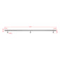 OZEAN Wandhandlauf Edelstahl 80-240 cm | 3mm verstärkte Lasche & 5mm Basis | Silber/Schwarz/Holzoptik