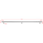 OZEAN Wandhandlauf Edelstahl 80-240 cm | 3mm verstärkte Lasche & 5mm Basis | Silber/Schwarz/Holzoptik
