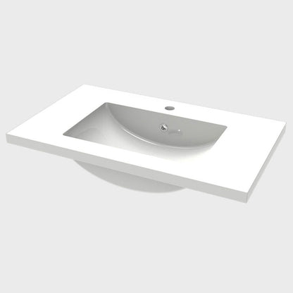 Badezimmermöbel 80cm Mineralguss Waschtisch mit Unterschrank Badmöbel set Badezimmerschränke mit 2 Soft-Close Schubladen Dunkelgrau Matt