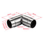 OZEAN Handlaufverbinder Edelstahl Ø 42,4 mm | Gerade oder Flexibel 90°-220° | Silber & Schwarz