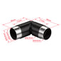 OZEAN Handlaufverbinder Edelstahl Ø 42,4 mm | Gerade oder Flexibel 90°-220° | Silber & Schwarz