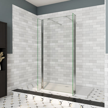 Glaswand mit 2 Spritzschutz