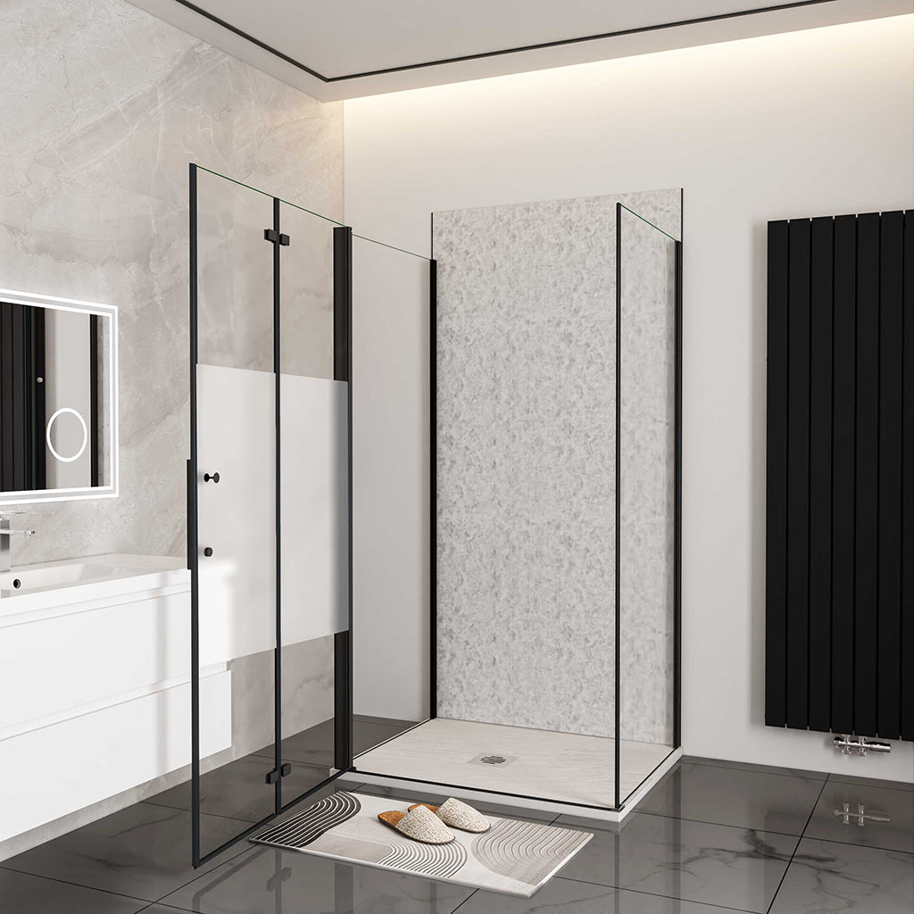 U Duschkabine 700x700 H.1950 mm U Form Dusche Falttür Schutzfolie für badezimmer