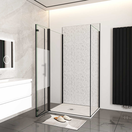 U Duschkabine 700x900 H.1950 mm U Form Dusche Falttür Schutzfolie badezimmer ideen