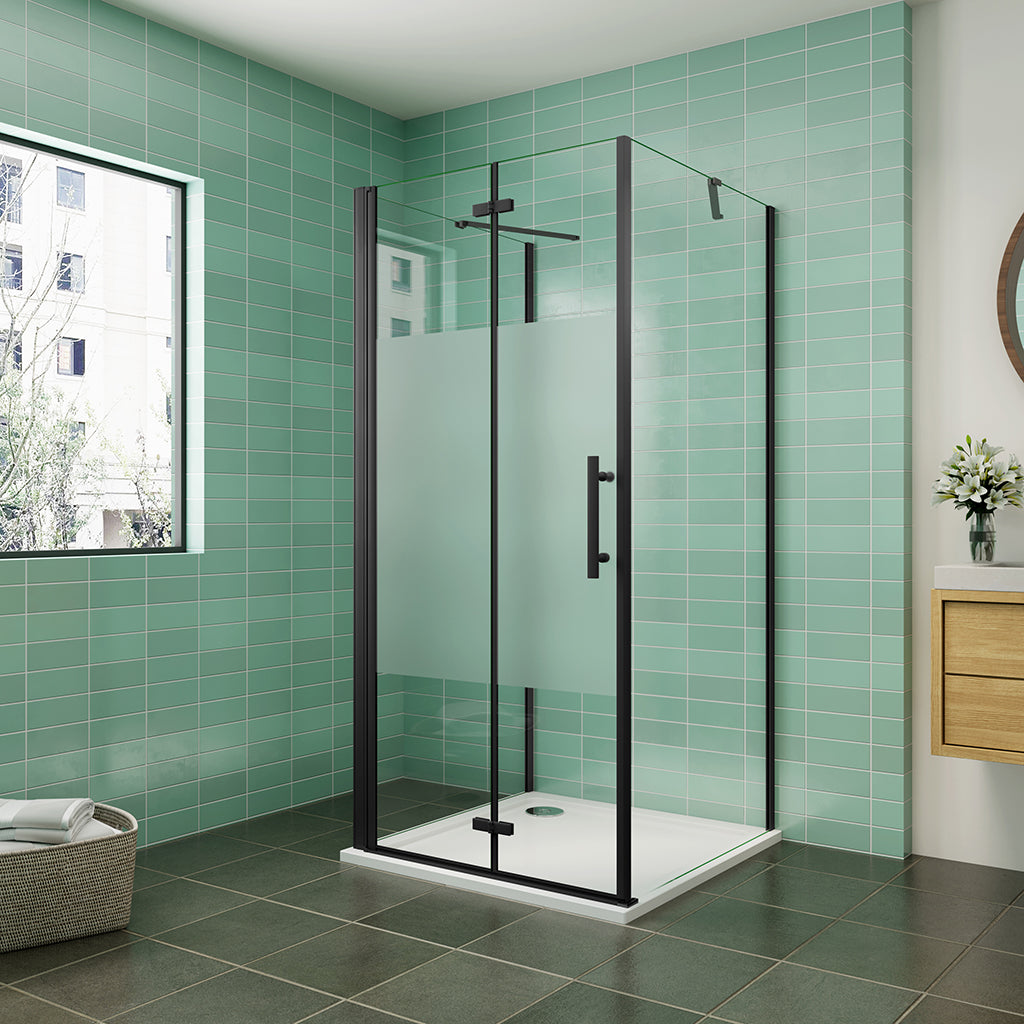 U-Form 80x70xH.195 cm Dusche Falttür Schutzfolie badezimmer ideen