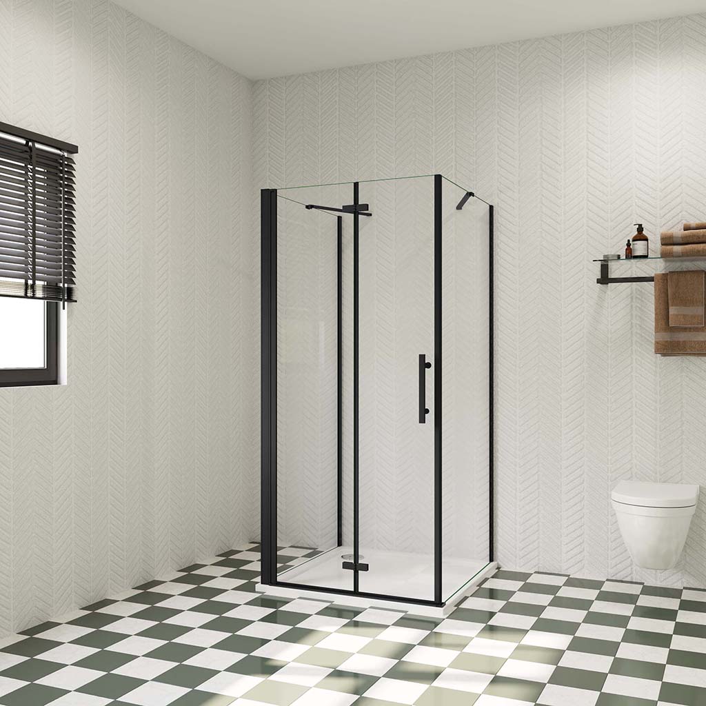 U Form 900x900xH.1950 mm Dusche Falttür