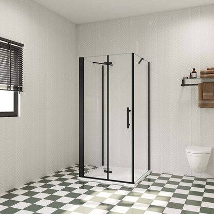 U Form 900x900xH.1950 mm Dusche Falttür