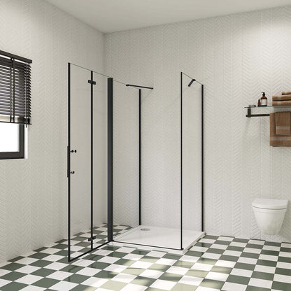 U-Form 90x90xH.195 cm Dusche Falttür für badezimmer